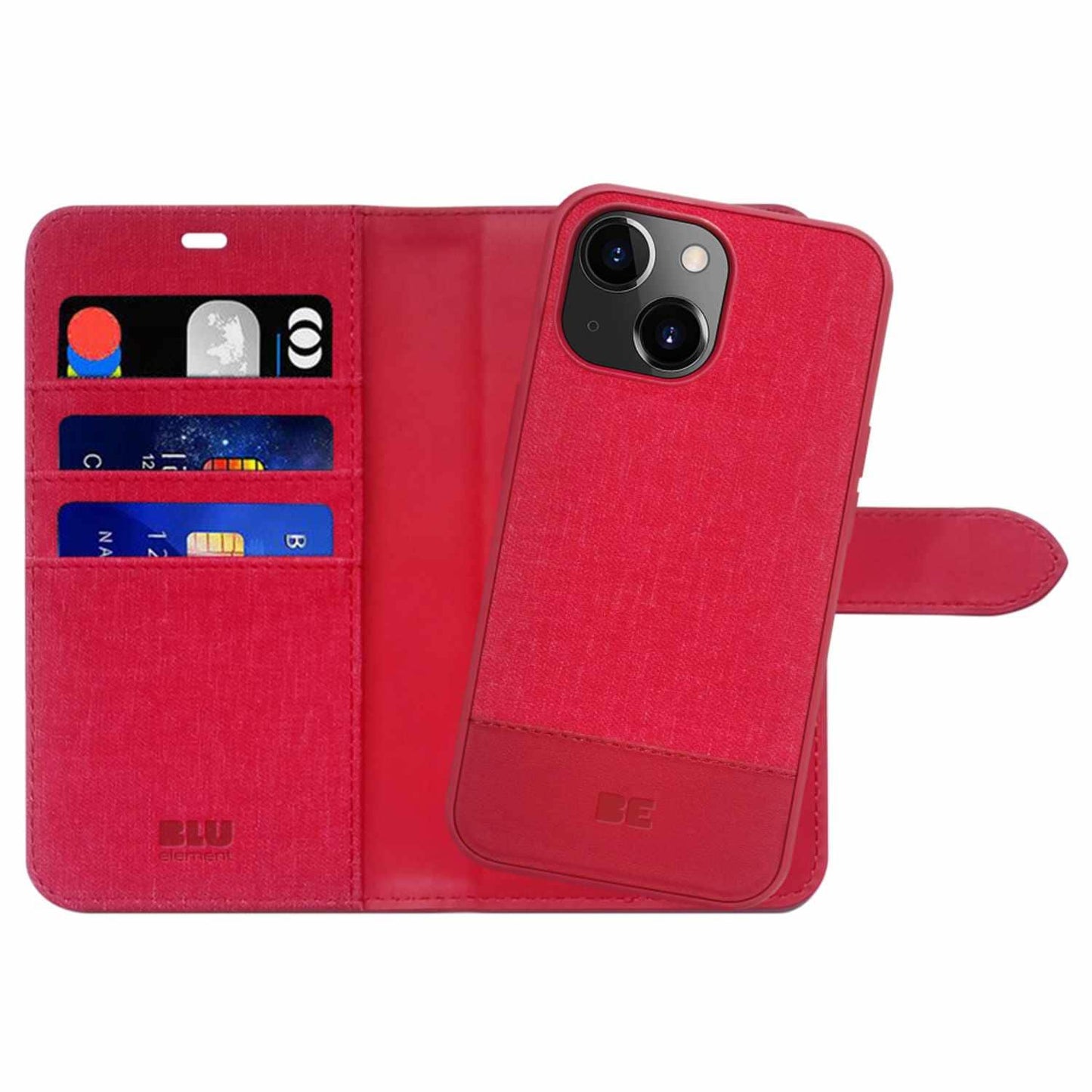 BE2I1FIP15R Folio 2-in-1 Case iPhone 16e/15/14/13 Dark Red