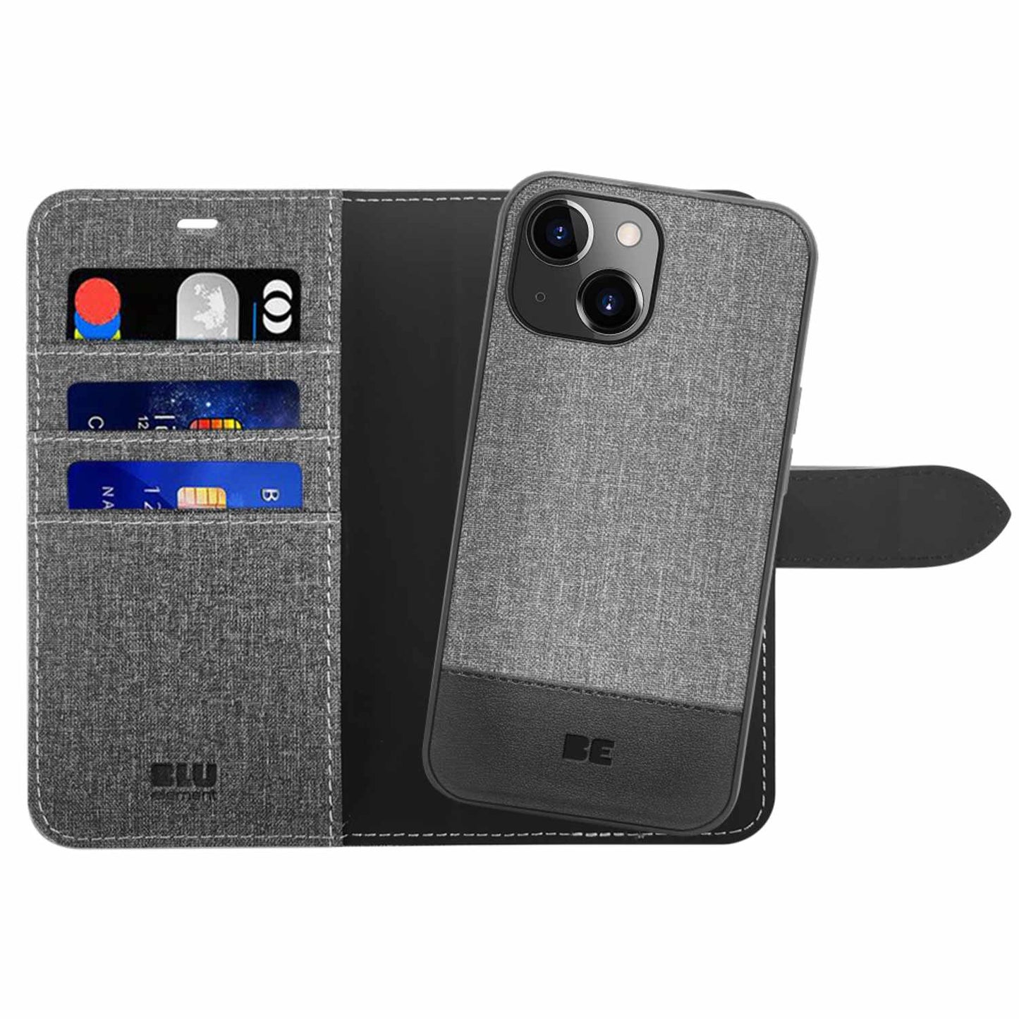 BE2I1FWMSIP15G Folio 2-in-1 MagSafe Case iPhone 16e/15/14/13 Gravity Grey