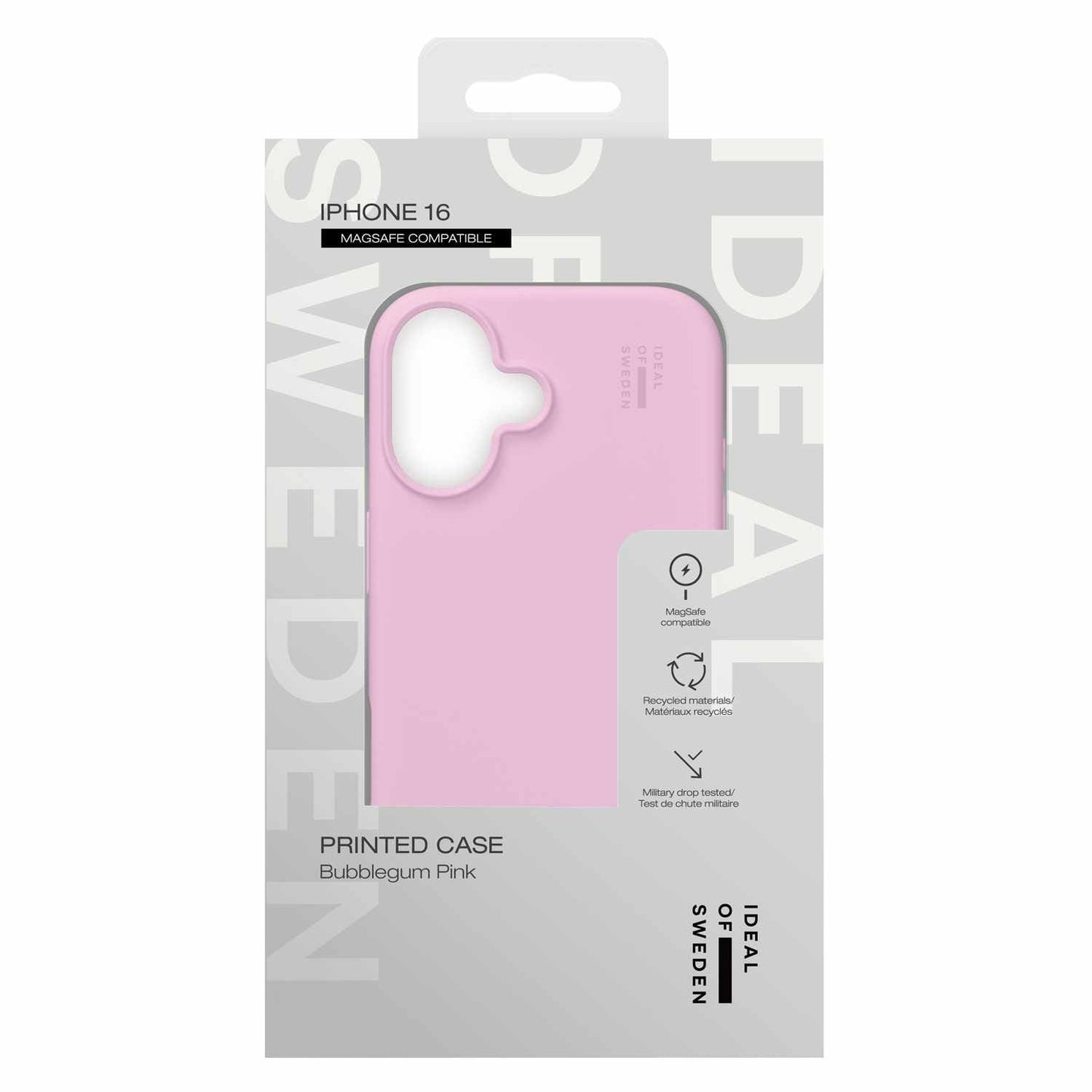 IDSICMSI2461498 Silicone Case MagSafe iPhone 16 Bubble Gum Pink