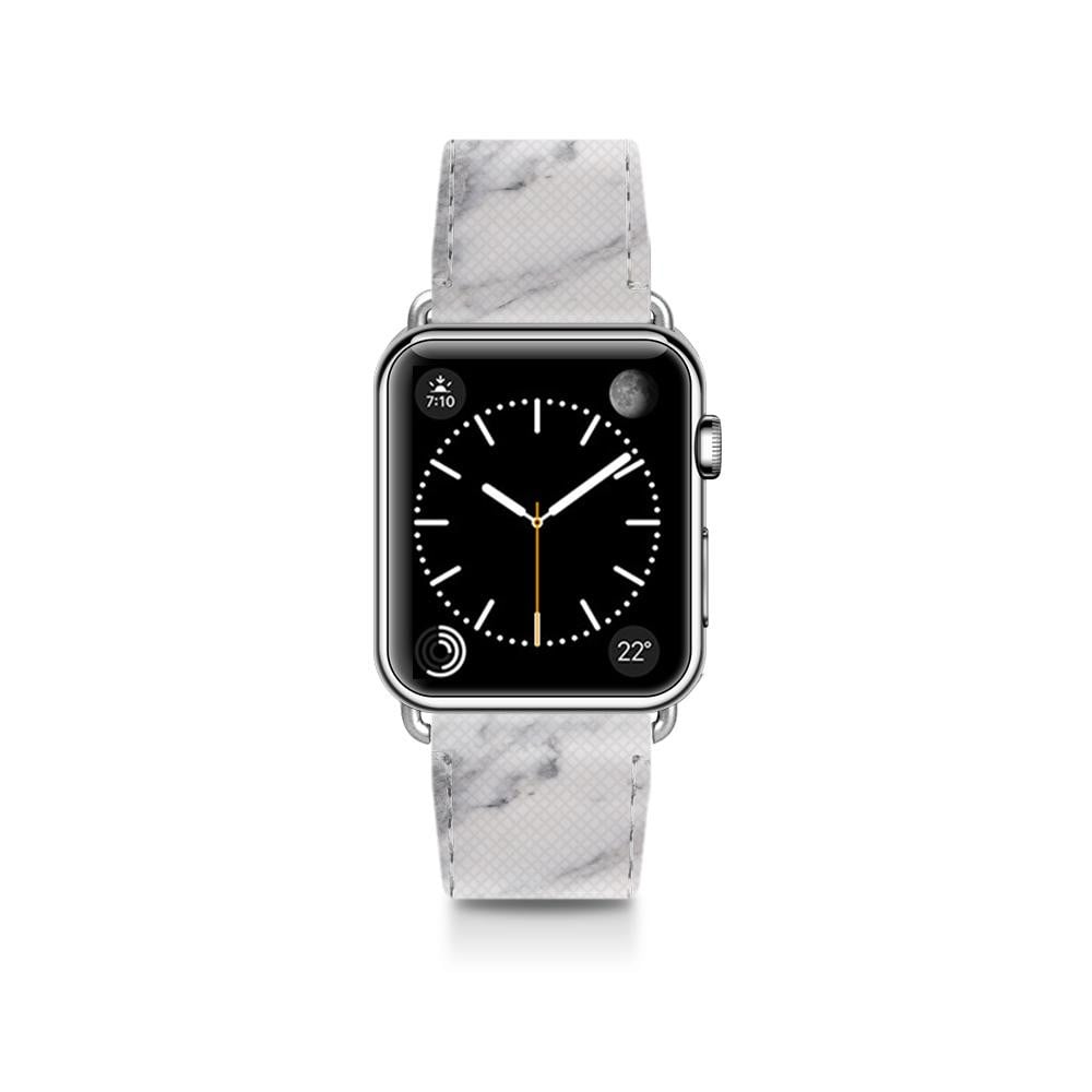 Casetify - Saffiano Leather Band White Marble for Apple Watch 38mm - GekkoTech