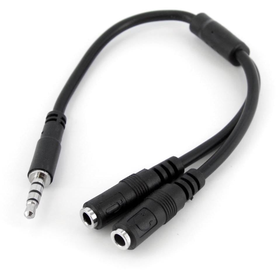 HEADSET ADAPTER WITH HEADPHONE/MIC PLUGS - GekkoTech