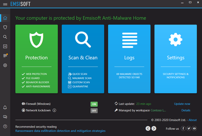 EMSISOFT Anti-Malware - 3 PC | 1 Year - GekkoTech